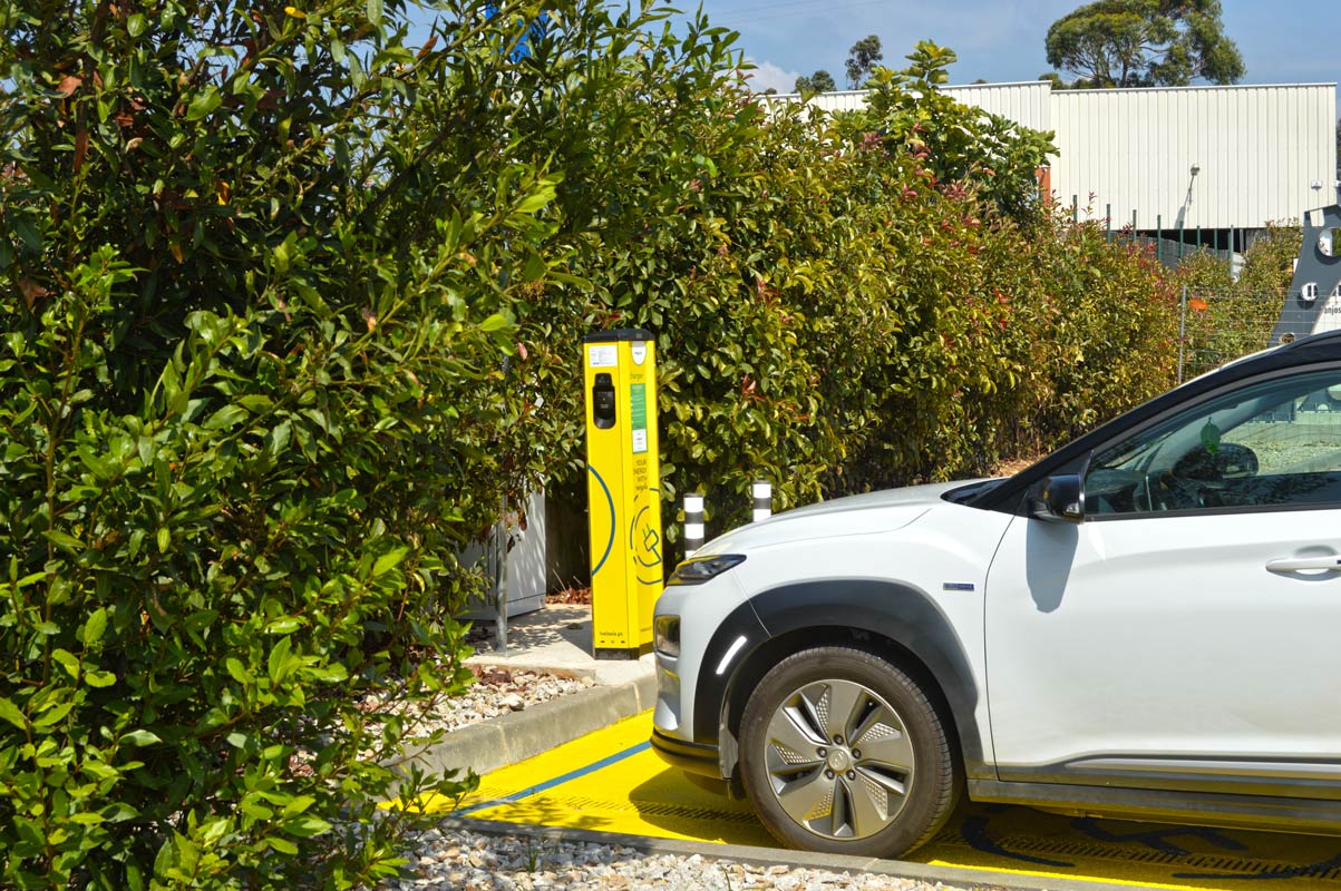 view of the electric charger at pingo doce in albergaria a velha for electric mobility