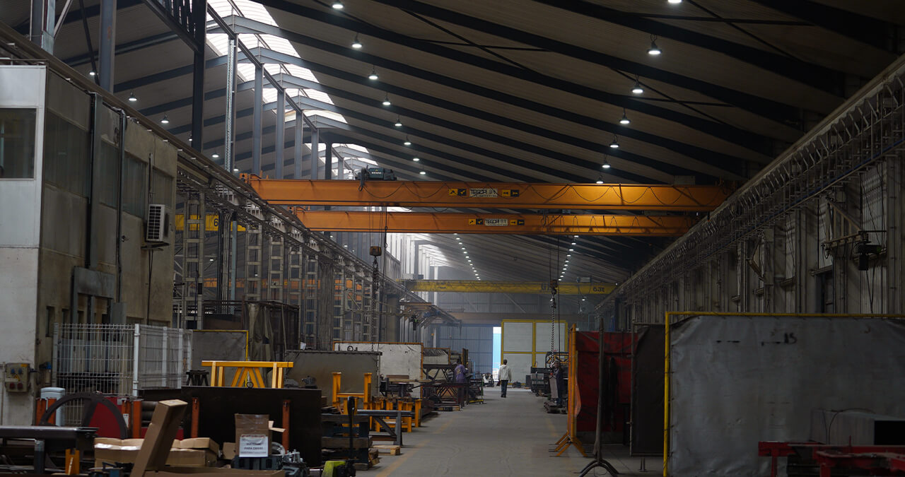 view inside the invepe factory with helexia led technology
