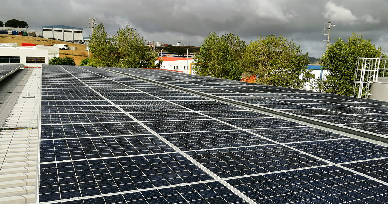 aerial view of neutroplast with helexia solar panels